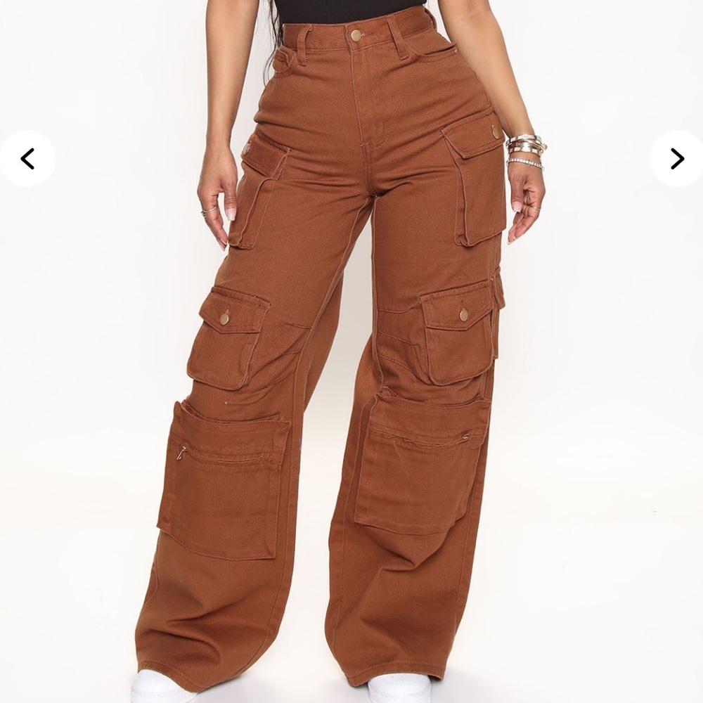 Brown Cargo Jeans